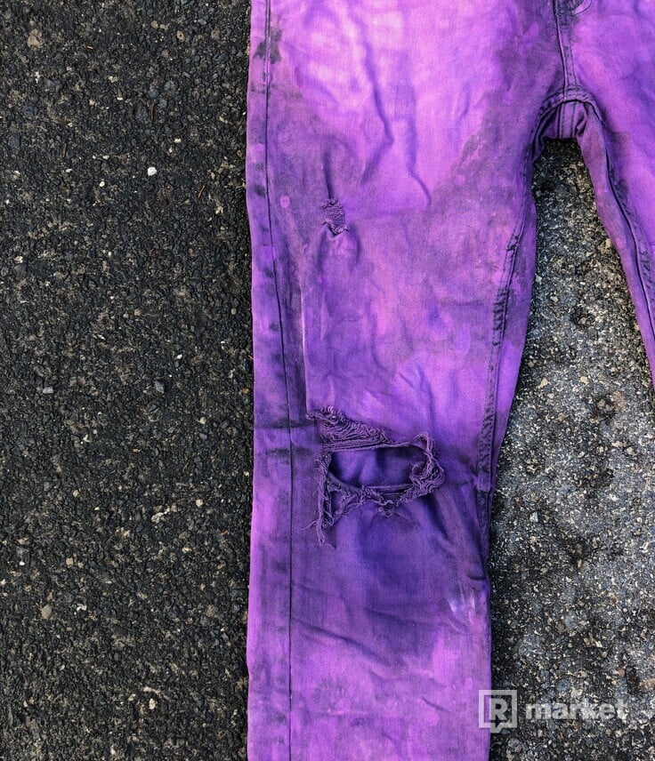 Custom purple jeans