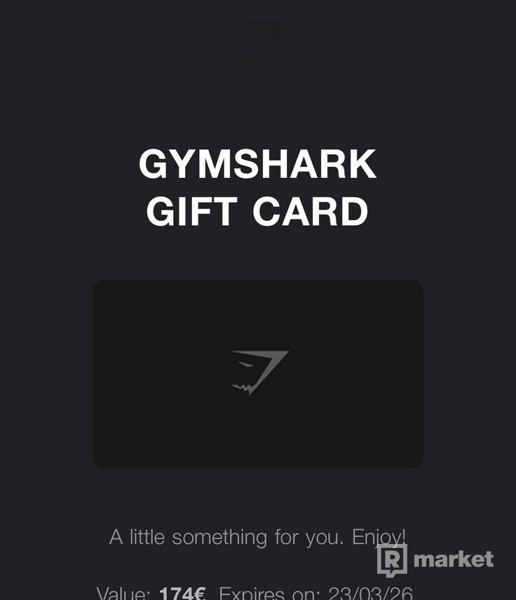 predám Gymshark GiftCard (poukážka)