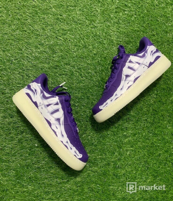 Nike Air force skeleton purple