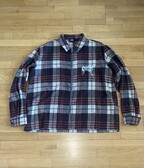 Embroidered brown flannel