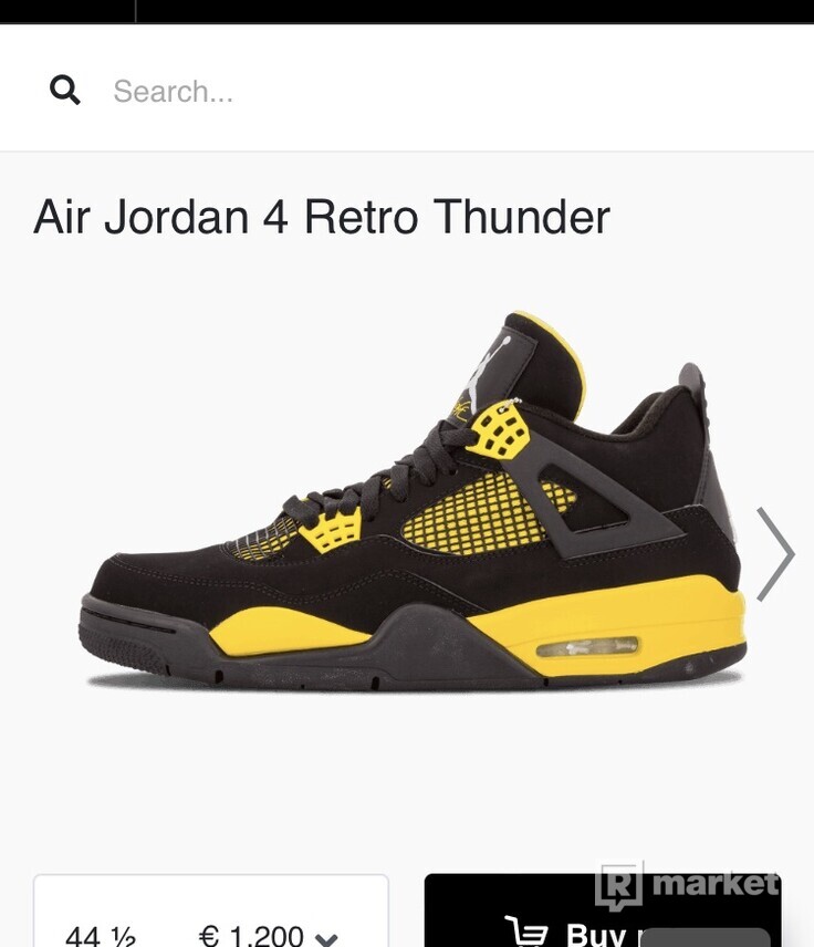 Jordan 4 yellow thunder
