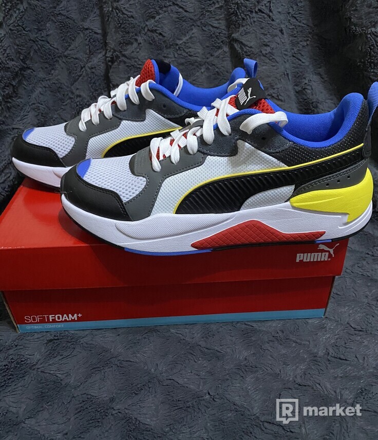 Topánky Puma X-Ray White-Blk-Dk Shadow-Red-Blue Size 42 US 9