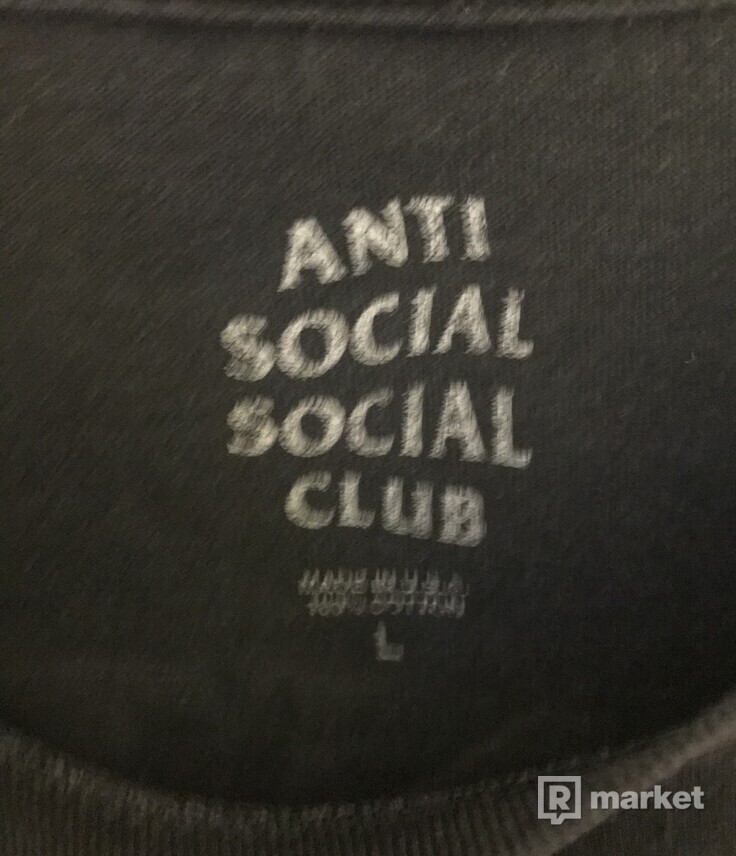Anti social social club pink car black tee