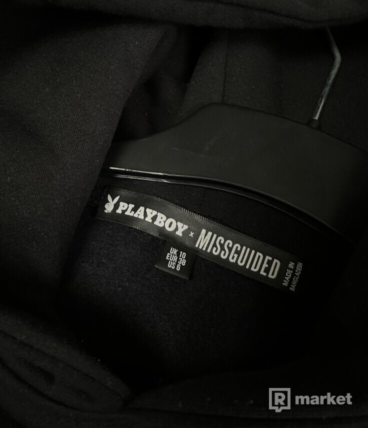 Playboy x Missguided black/pink hoodie
