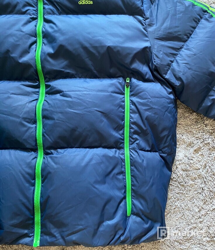 adidas Originals Pad Hooded Puffer Jacket Collegiate Blue/Green