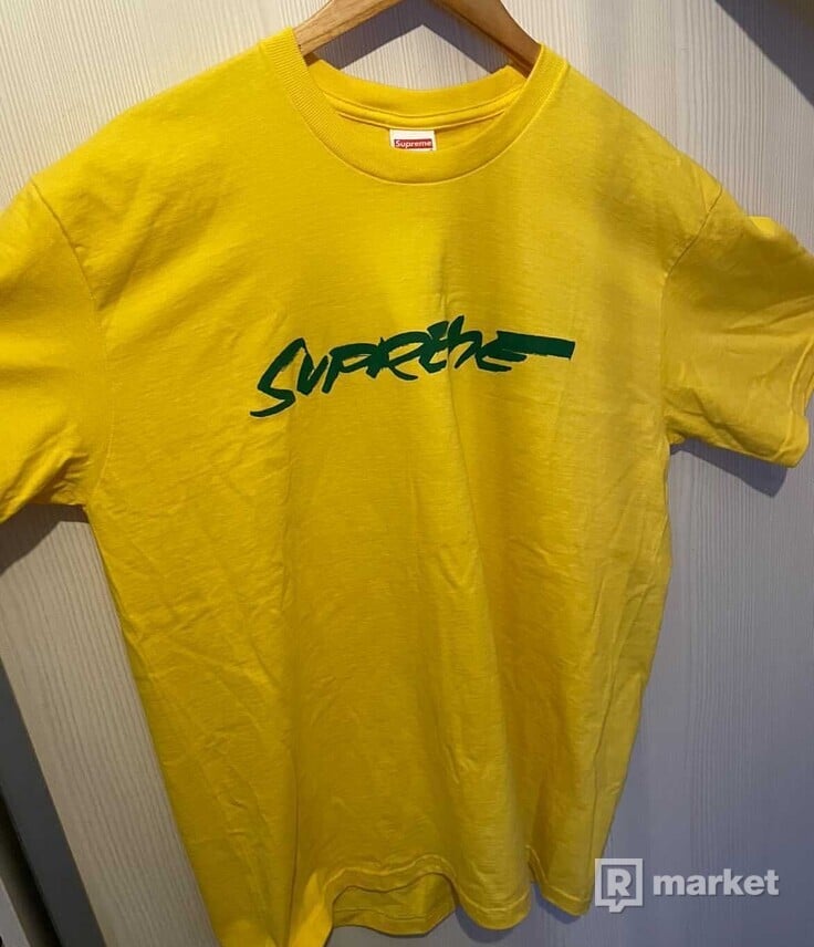 Supreme Futura Logo Tee Yellow