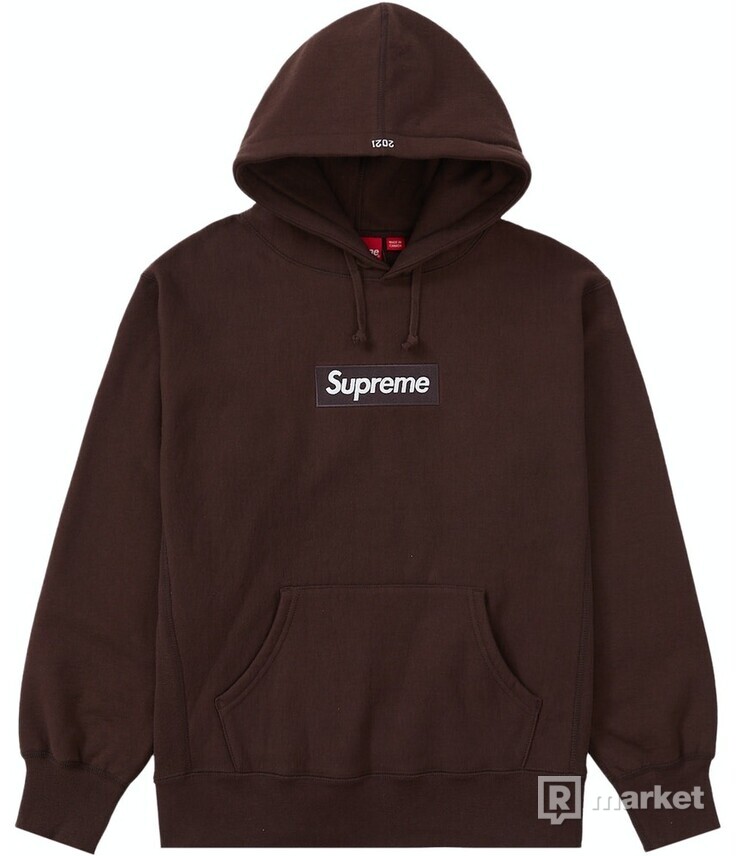 Supreme Box Logo Hooded Sweatshirt (FW21) Dark Brown