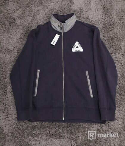 Palace Zyme Shell Funnel Track Top Navy Grey