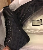 Gucci shoes black logo high