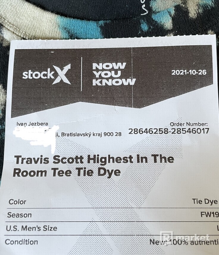 Travis Scott Highest In The Room Tie Dye Tee