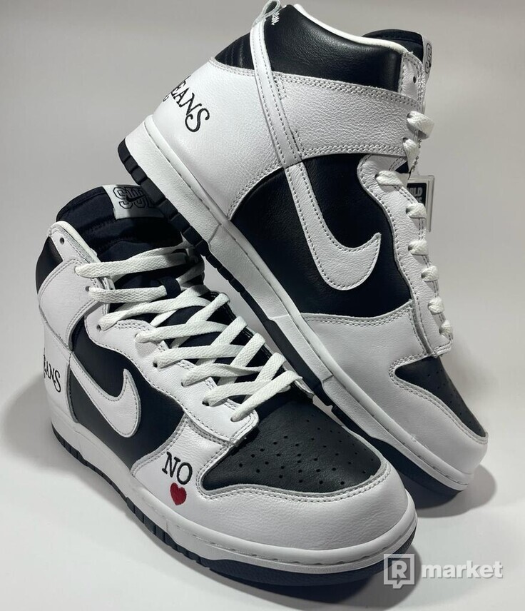 Nike SB Dunk High - Supreme By Any Means Black White