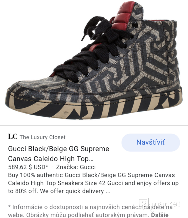 Gucci high top sneakers caleido