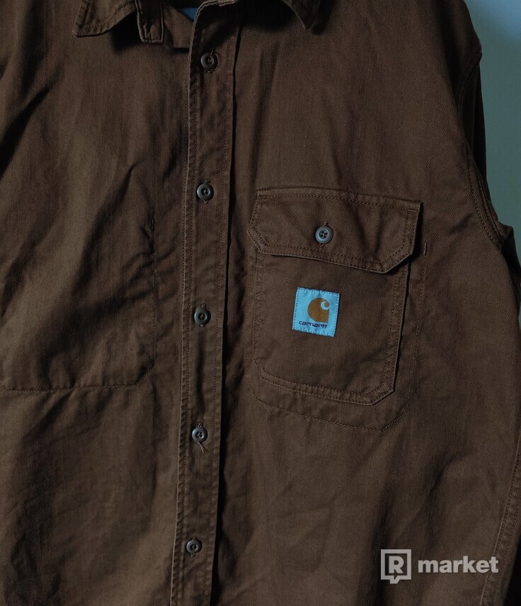 Carhartt denim jacket brown