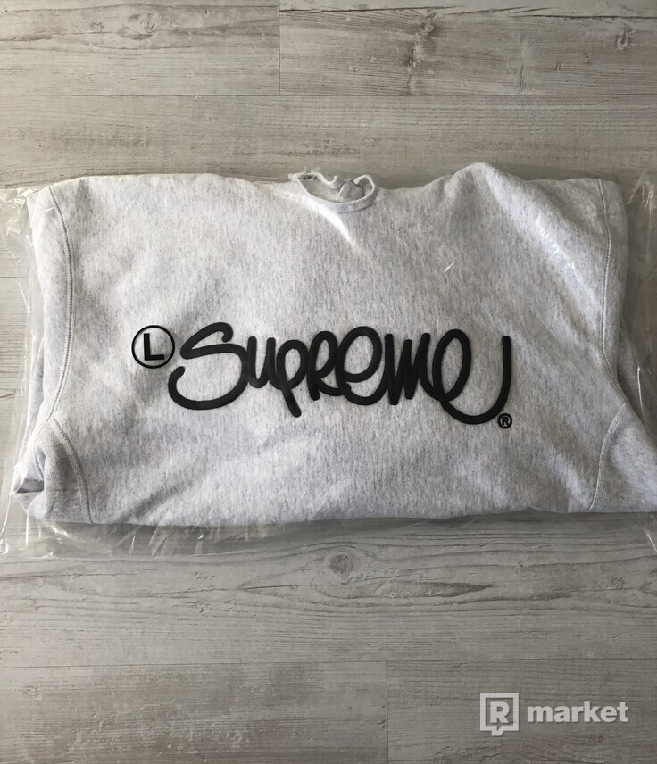 Supreme hooded handstyle sweatshirt