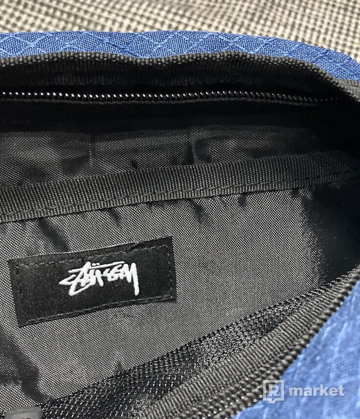Stussy Diamond Ripstop Shoulder Bag Blue