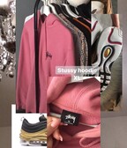 Stussy pink hoodie