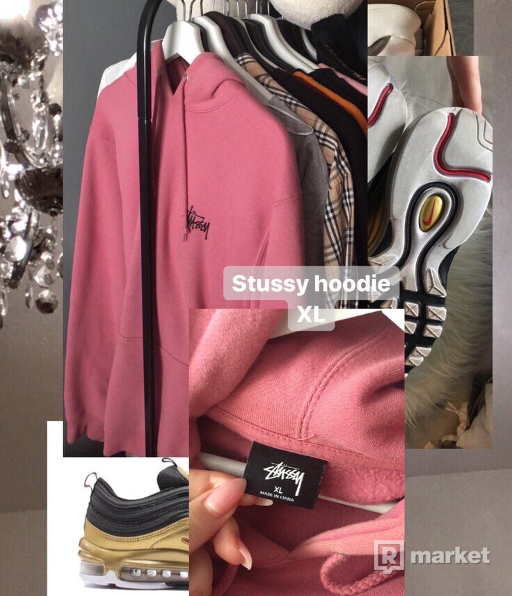 Stussy pink hoodie