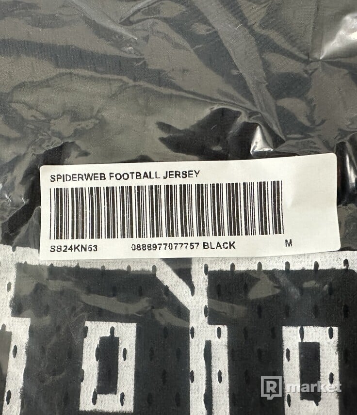 Supreme spiderweb football jersey black L, M
