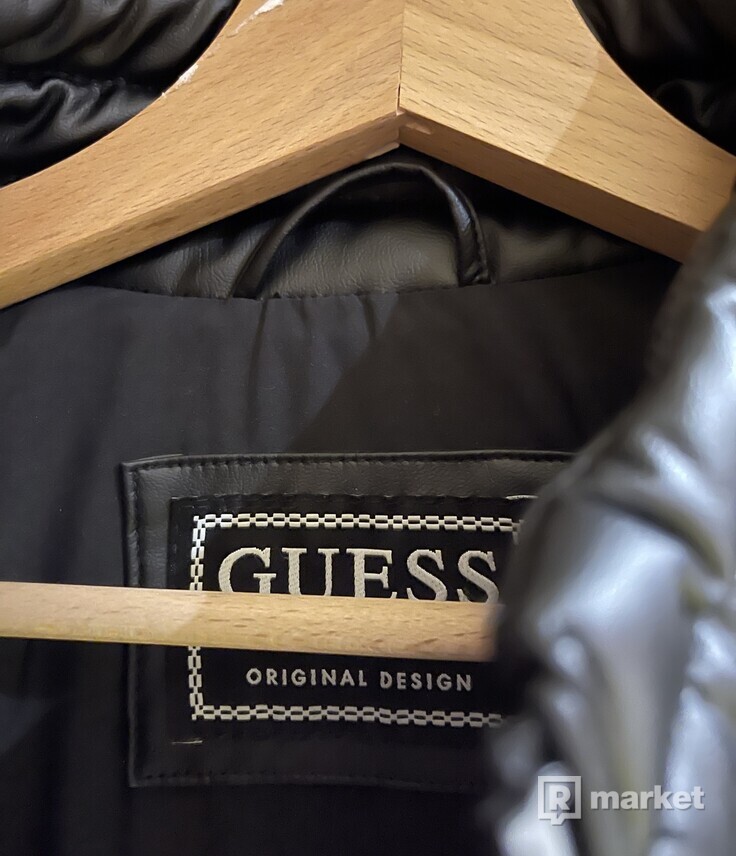 Guess leather puffer jacket