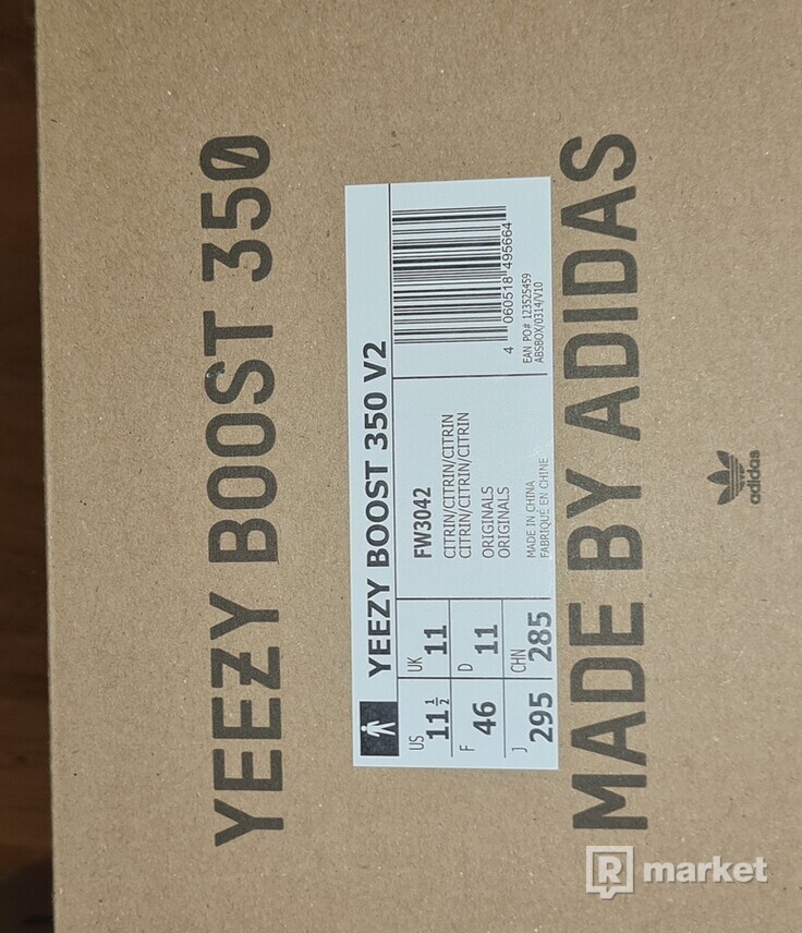 Adidas Yezzy Boost 350 V2 Citrin 46Eu