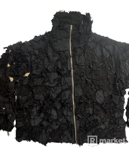Custom Scrap denim jacket Black