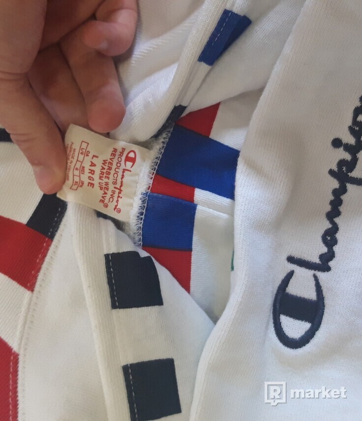 CHAMPION REVERSE WEAVE OVERSTRIPED HOODIE