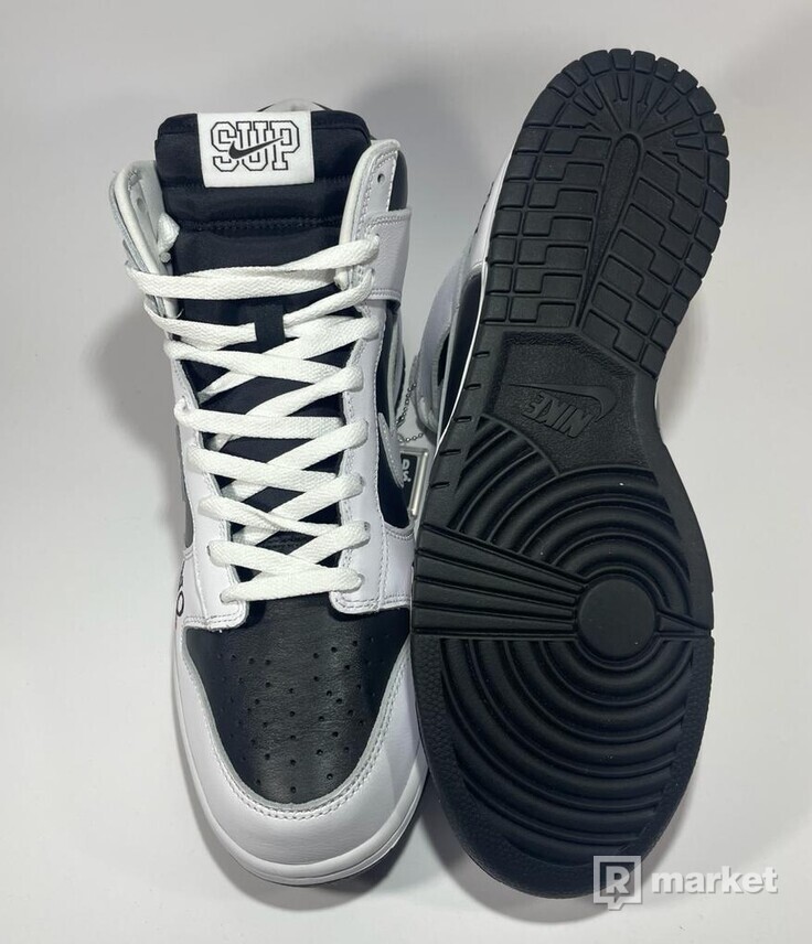 Nike SB Dunk High - Supreme By Any Means Black White