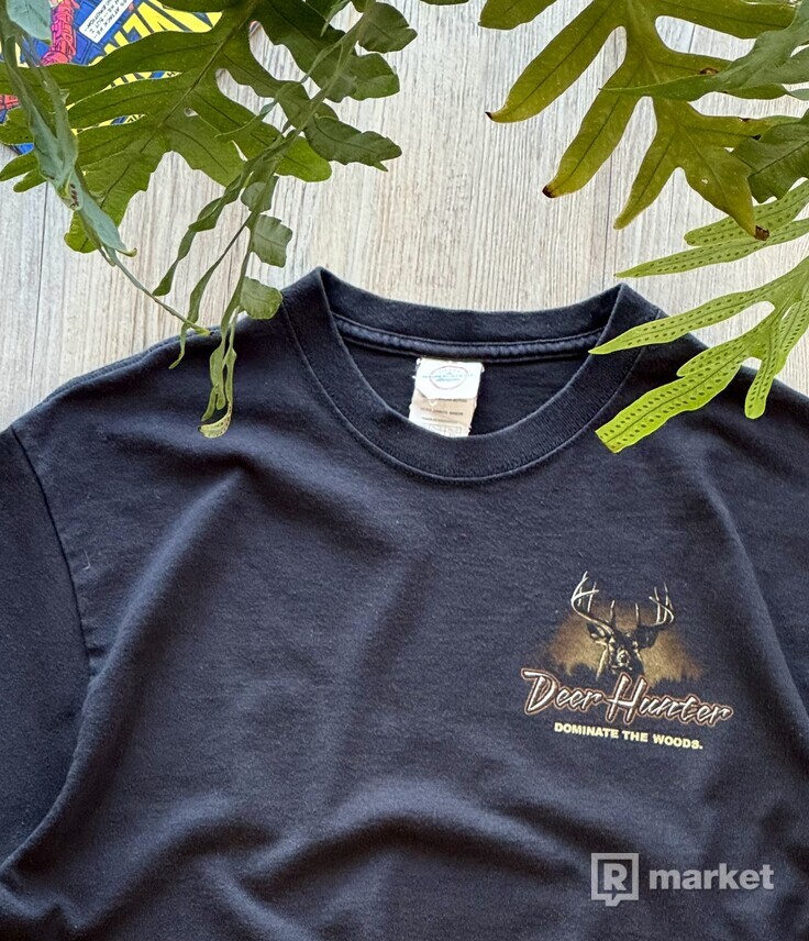 (IG THEVINTAGESTORE.EU) USA Delta Tričko 2008 “Deer Hunter Dominate The Woods”