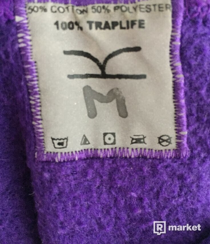 Traplife hoodie fialová
