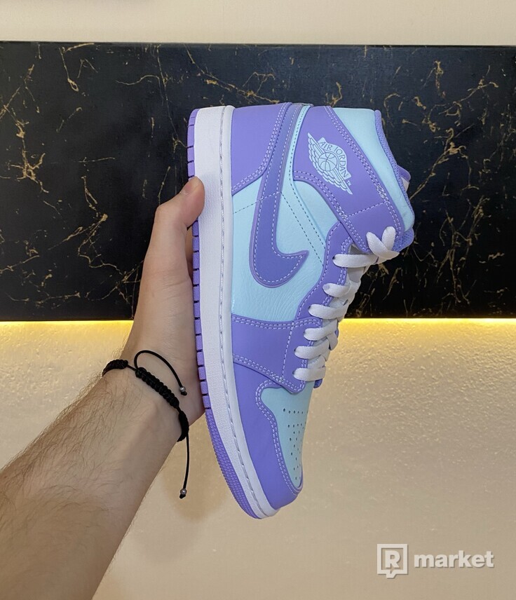 Jordan 1 Mid Purple Aqua