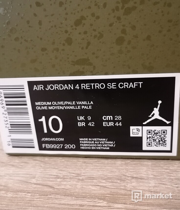 Air Jordan 4 Craft Olive