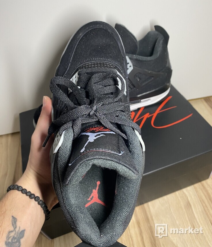 Nike air Jordan 4 black canvas