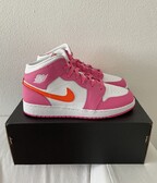 Nike Air Jordan 1 Mid Pinksicle Safety Orange (GS)