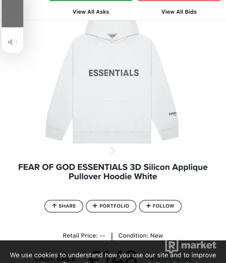 Essentials hoodie XL