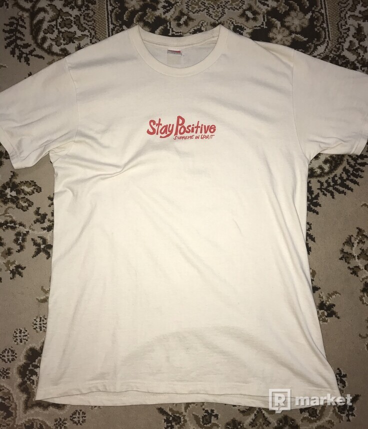 Supreme Stay Positive Tee Natural colorway