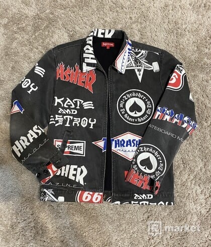 Supreme x trasher jacket