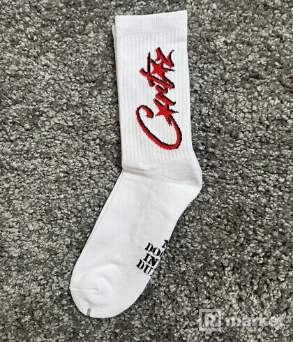 Corteiz White n Red Allstarz Socks