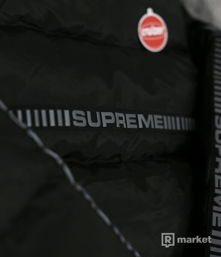 Supreme Reflective Sleeve Puffy Jacket Black