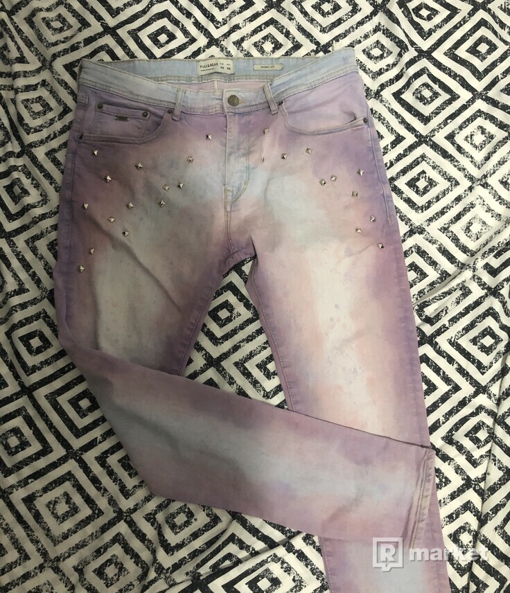 Custom jeans with studs