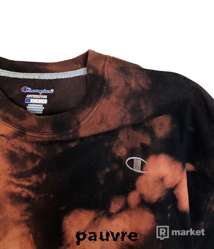 customized Champion Cloudy Bleached Tee