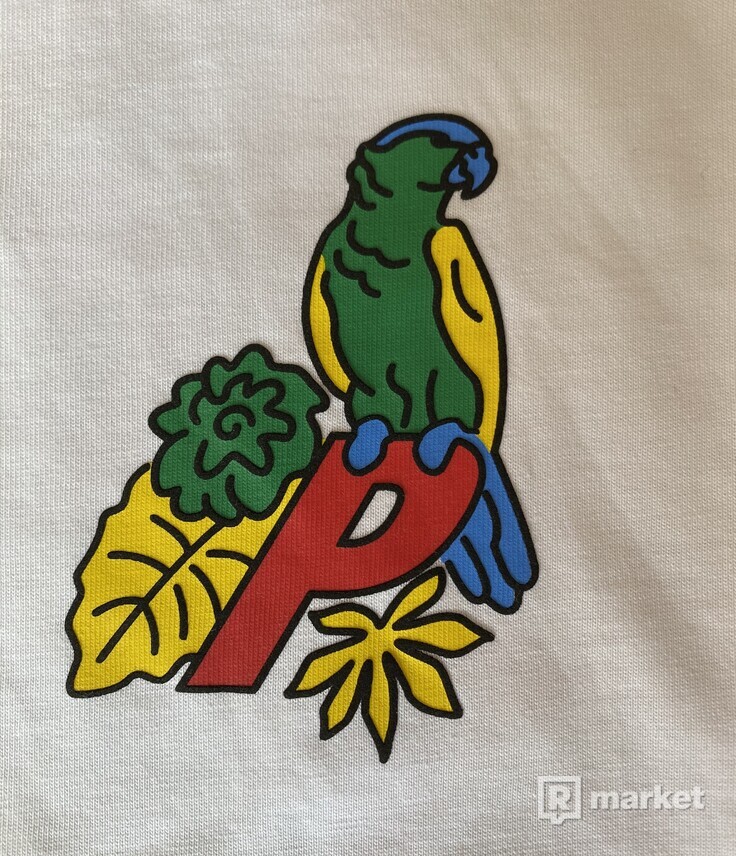 PALACE Parrot T-Shit Medium Biele
