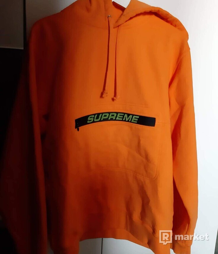 Supreme zip pouch hoodie orange