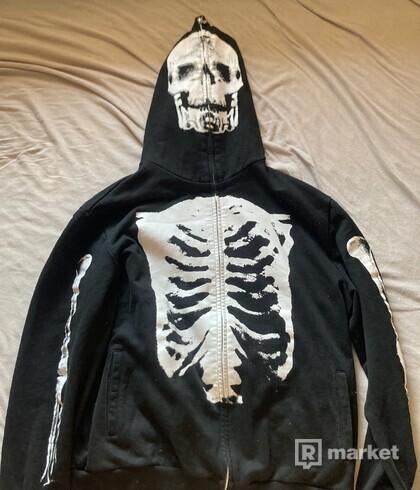 Freak full zip skeleton hoodie