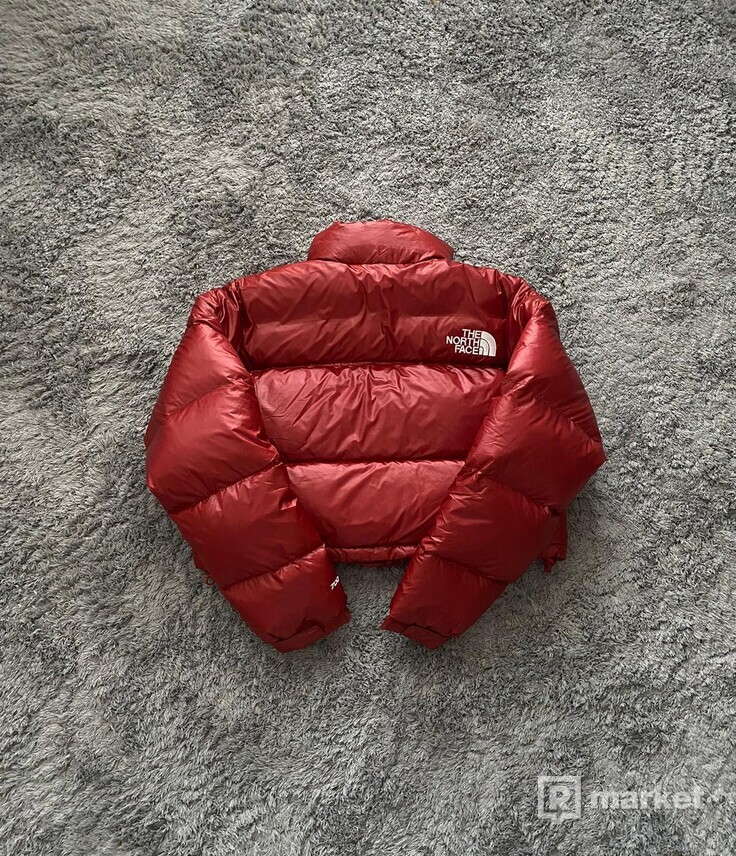 The North Face Women Cropped 700 Puffer Jacket - Red