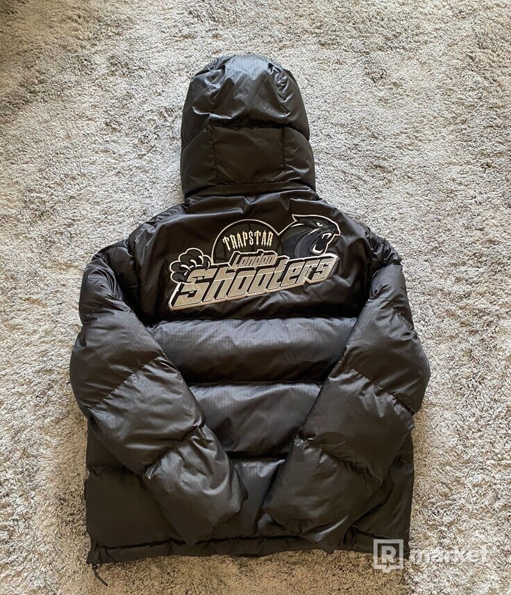 Trapstar Shooters Puffer Jacket - Black/Reflective Trapstar Shooters Puffer Jacket - Black/Reflective