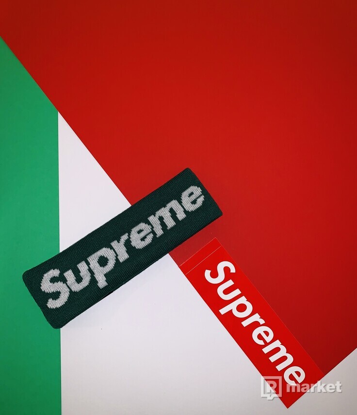 Supreme New Era Big Logo Headband (FW18) dark green