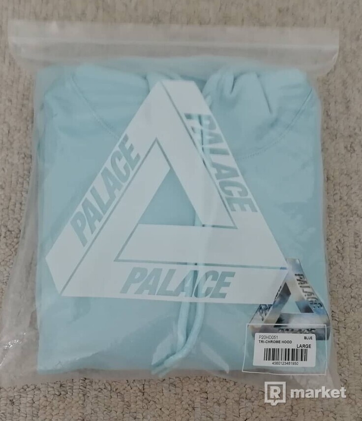 Palace Tri-Chrome Hoodie Blue