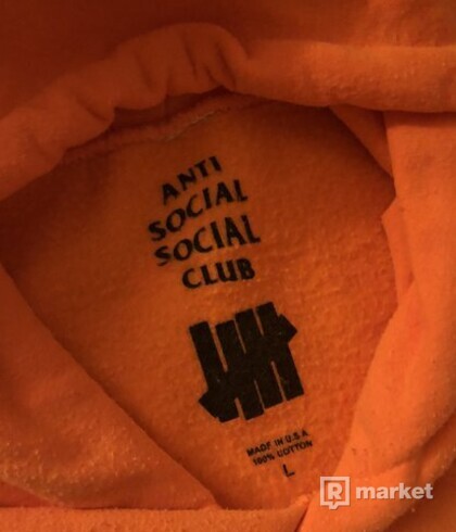 Anti Social Social Club Assc Undefeated Paranoid Pouch Hoodie (Orange)