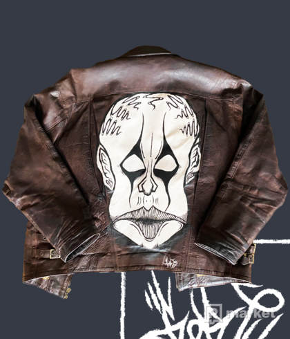 Custom Hand-painted Italian made Leather Jacket
