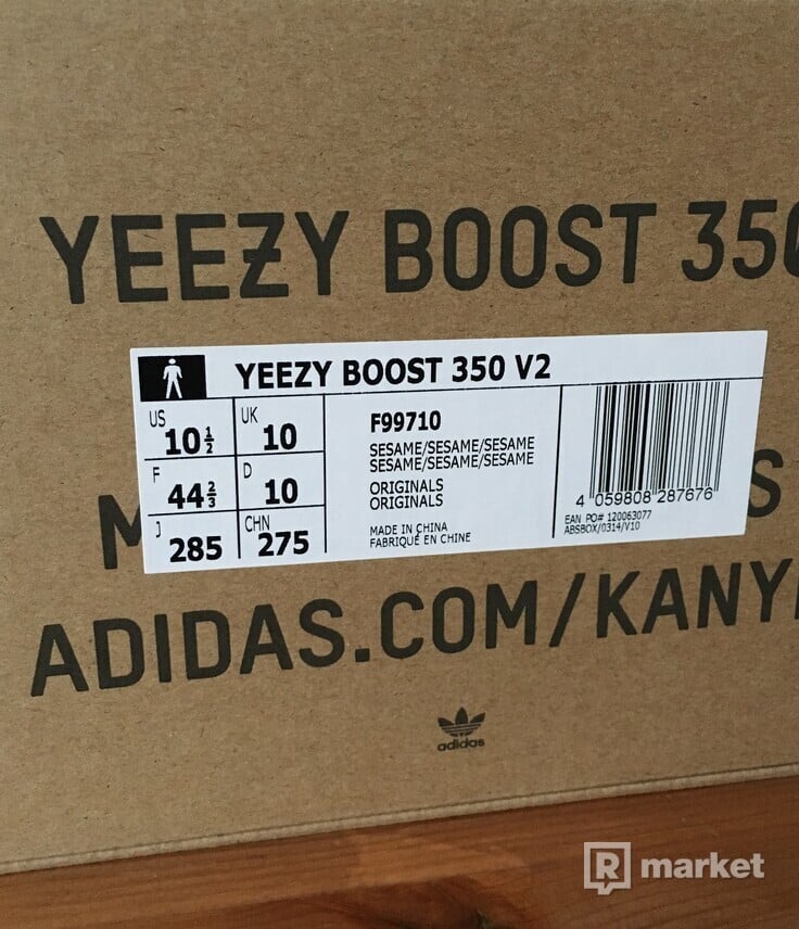 Adidas Yeezy Boost 350 V2 "Sesame" US10.5